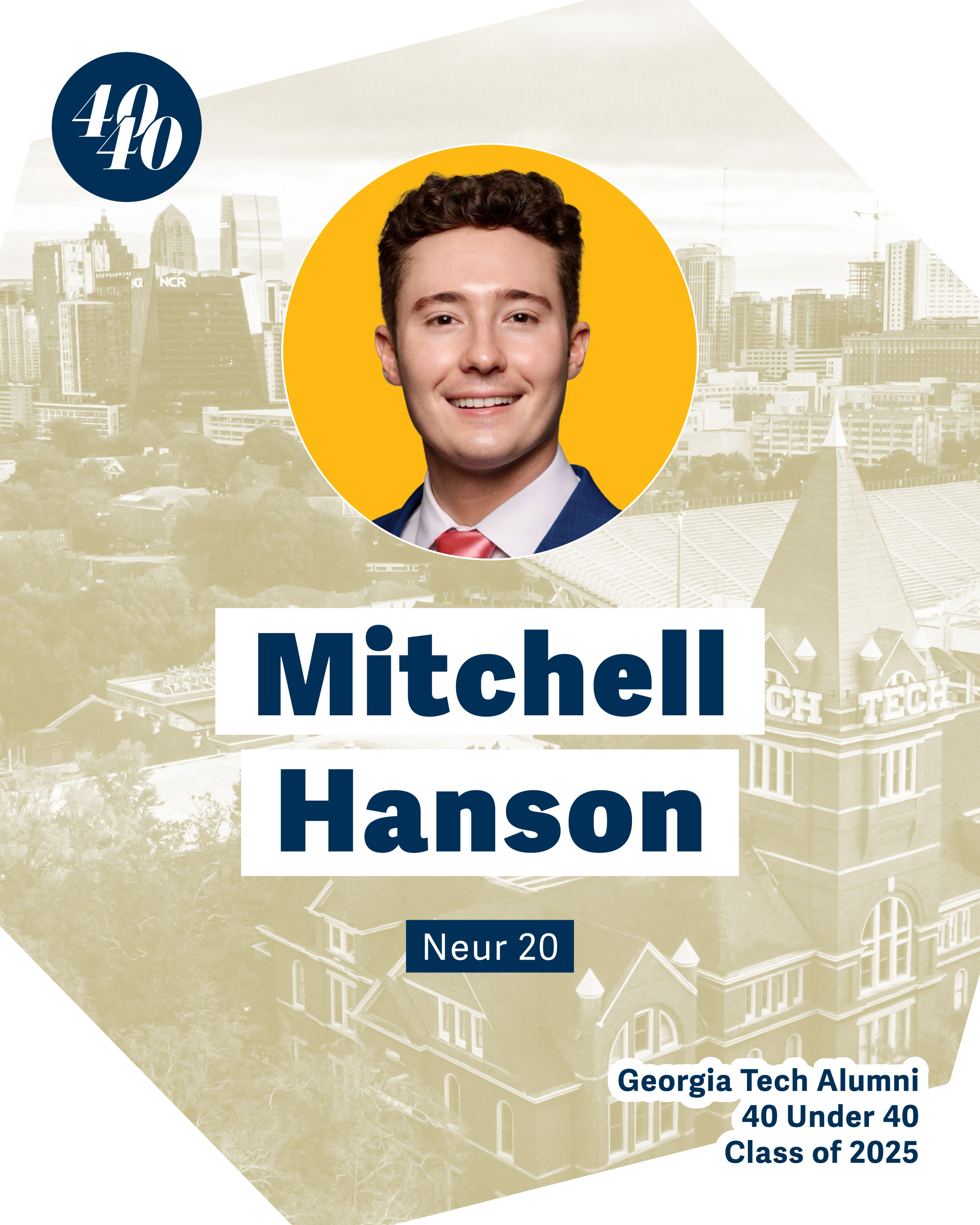 Male headshot superimposed on Georgia Tech scenes.