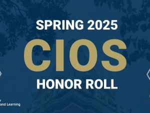 Spring 2025 Course Instructor Opinion Survey (CIOS) Honor Roll Spring 2025 Course Instructor Opinion Survey (CIOS) Honor Roll