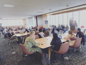 Good turnout at ASTOUNDING ELEMENTS exhibit opening (Credit: Georgia Tech Library)