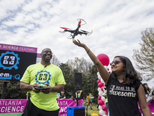 Atlanta Science Festival attendees engaged in a demonstration. Credit: Atlanta Science Festival.